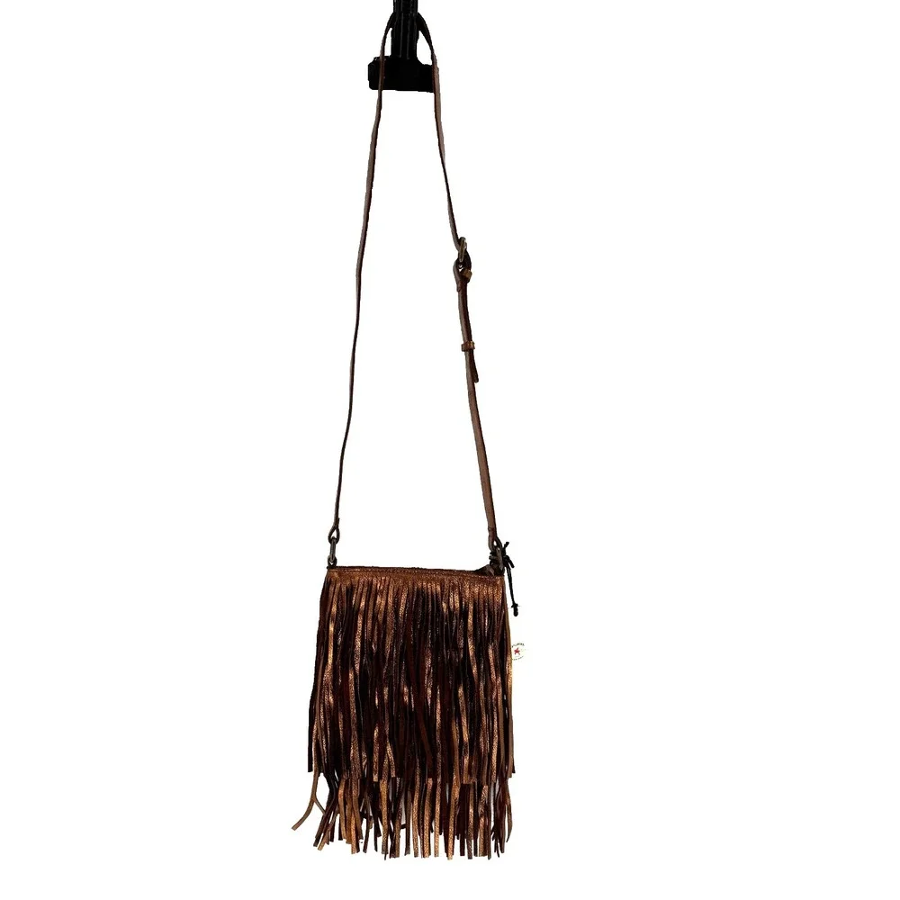 Idyllwind Womens Camarillo Metallic Fringe Suede Crossbody Bag Western Rodeo NEW - Picture 4 of 14